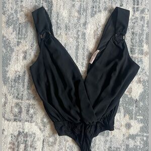 Boutique Black Sleeveless Bodysuit